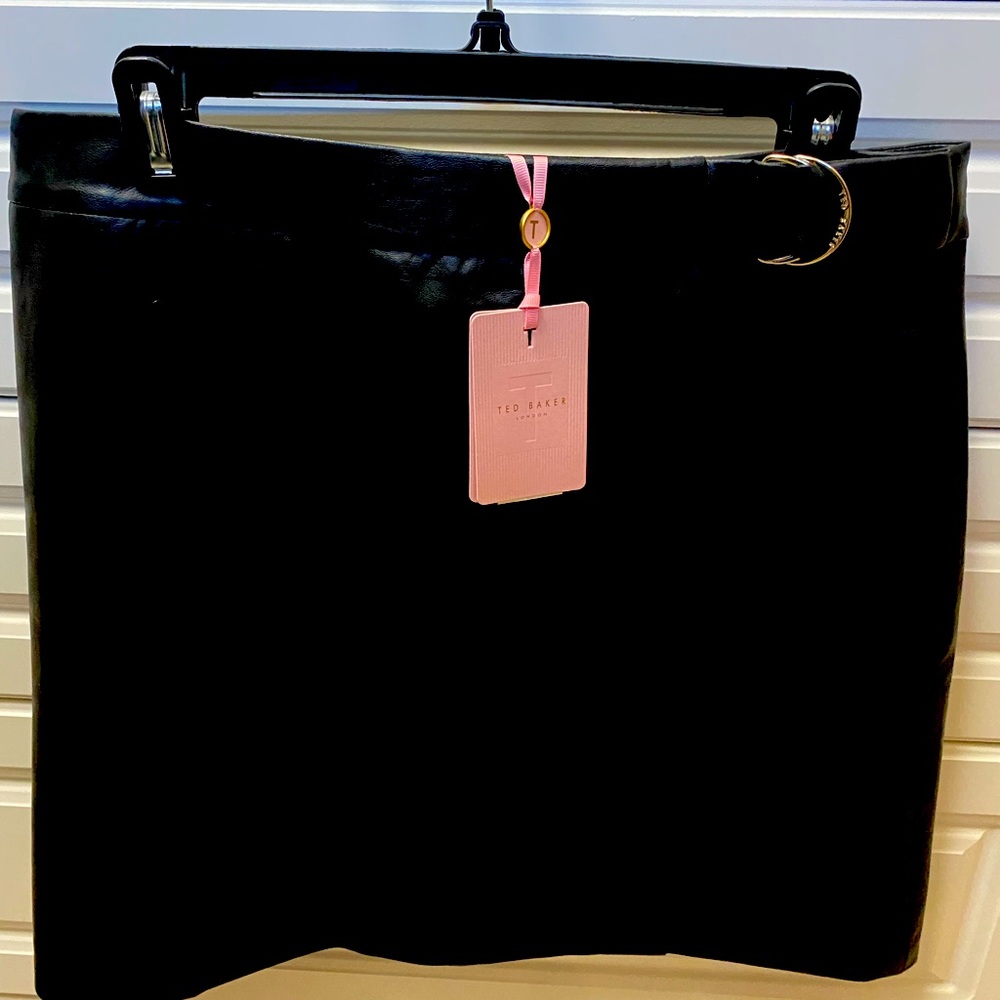 Ted London faux leather skirt.